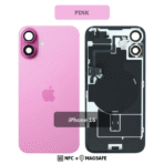 Back Glass with Wireless (NFC) and MagSafe Magnet for iPhone 16 (Pink)Premium - Image 2
