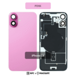 Back Glass with Wireless (NFC) and MagSafe Magnet for iPhone 16 (Pink)Premium