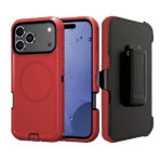 Defender Magnetic Megsafe with Belt Clip for Samsung S24 Ultra – Red