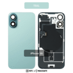Back Glass with Wireless (NFC) and MagSafe Magnet for iPhone 16 (Teal)Premium
