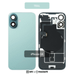 Back Glass with Wireless (NFC) and MagSafe Magnet for iPhone 16 (Teal)Premium