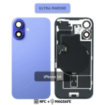 Back Glass with Wireless (NFC) and MagSafe Magnet for iPhone 16 (Ultra Marine) Premium