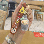 KeyChain Labubu Parrot Gray