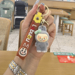 KeyChain Labubu Parrot Gray