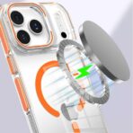 Leo Magsafe case For camera kick stand iPhone=17 Pro Max(Orange) - Image 2