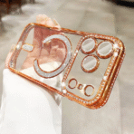 Magshine Glitter Magsafe Case For iPhone 17 Pro Max - Orange