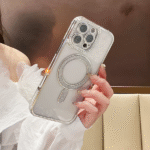 Magshine Glitter Magsafe Case For iPhone 16 Pro Max - Silver