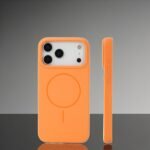 Silicon.Apple Logo Magsafe Case For Iphone-12promax/13promax – Orange