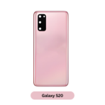 Back Glass with Camera Lens and Adhesive for Samsung Galaxy S20 Cloud Pink