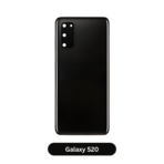 Back Glass with Camera Lens and Adhesive for Samsung Galaxy S20 Cosmic Black