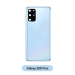 Back Glass with Camera Lens and Adhesive for Samsung Galaxy S20 Plus Cloud Blue