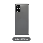 Back Glass with Camera Lens and Adhesive for Samsung Galaxy S20 Plus Cosmic Gray