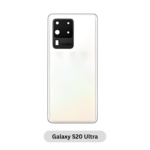 Back Glass with Camera Lens and Adhesive for Samsung Galaxy S20 Ultra Cloud White