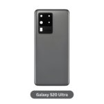Back Glass with Camera Lens and Adhesive for Samsung Galaxy S20 Ultra Cosmic Gray
