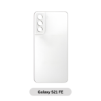 Back Glass with Camera Lens and Adhesive for Samsung Galaxy S21 FE White