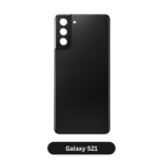 Back Glass with Camera Lens and Adhesive for Samsung Galaxy S21 Phantom Black