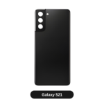 Back Glass with Camera Lens and Adhesive for Samsung Galaxy S21 Phantom Black
