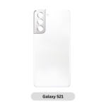 Back Glass with Camera Lens and Adhesive for Samsung Galaxy S21 Phantom White