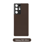 Back Glass with Camera Lens and Adhesive for Samsung Galaxy S21 Ultra Phantom Brown