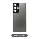 Back Glass with Camera Lens and Adhesive for Samsung Galaxy S21 Ultra Phantom Titanium
