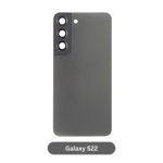 Back Glass with Camera Lens and Adhesive for Samsung Galaxy S22 Graphite