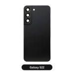 Back Glass with Camera Lens and Adhesive for Samsung Galaxy S22 Phantom Black