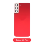 Back Glass with Camera Lens and Adhesive for Samsung Galaxy S22 Plus Red