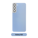 Back Glass with Camera Lens and Adhesive for Samsung Galaxy S22 Sky Blue
