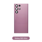 Back Glass with Camera Lens Adhesive for Samsung-S22Ultra-Burgundy/Wine Red