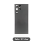 Back Glass with Camera Lens and Adhesive for Samsung Galaxy S22 Ultra Graphite