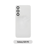 Back Glass with Camera Lens and Adhesive for Galaxy-S23FE-Cream/White