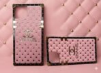 Squre Cheese Case Leather for Apple iPhone-14plus/15plus=(Pink) - Image 2