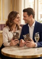 Squre Love case lather for iPhone-14plus/15plus=(Brown) - Image 2