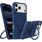 360 Grip Magsafe Silicone Case For iPhone 14 Plus/15 Plus Blue