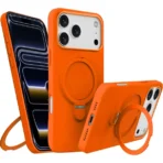 360 Grip Magsafe Silicone Case For iPhone 14 Plus/15 Plus Orange