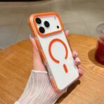 Aura Clear Magsafe Case For iPhone 17 Pro Max Orange