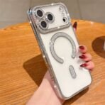 Magshine Glitter Magsafe Case For Samsung =S26 Ultra - Silver