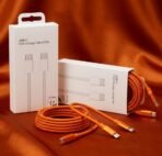 Ap.No Logo Super Fast IPhone Cable=type C to type C=(3ft/1m)(ORANGE COLOUR) - Image 3