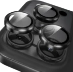 Camera Lens Tempered Glass Ring for iPhone 16 Pro/16 Pro Max Black