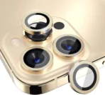 Camera Lens Tempered Glass Ring for iPhone 16 Pro/16 Pro Max Gold