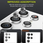 Camera Lens Tempered Glass Ring for Samsung S23 Ultra Clear - Image 2