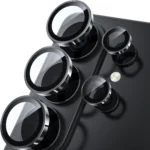 Camera Lens Tempered Glass Ring for Samsung S24 Ultra Black