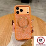Moonlight glitter magsafe case for iphone-14promax-orange