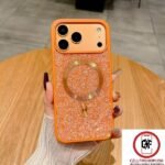 Moonlight glitter magsafe case for iphone-17promax-orange