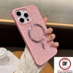 Moonlight glitter magsafe case for iphone-14promax-pink