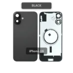 Back Glass with wirless Magnets for IPhone-16e-black