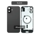 Back Glass with wirless Magnets for IPhone-16e-black