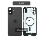 Back Glass with wirless Magnets for IPhone-16e-black - Image 2