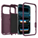 Defender Magsafe With Belt Clip for iPhone-17/18 Pro Max-Cherry - Image 2